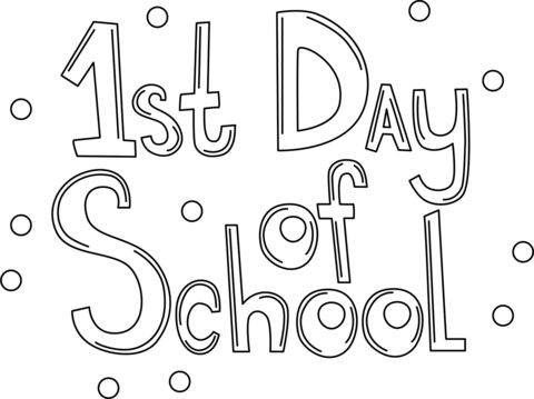 First day of school coloring page free printable coloring pages