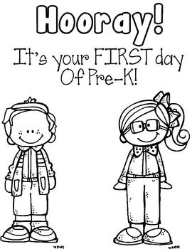 First day of school coloring sheet freebie first day of school classroom winter party preschool literacy