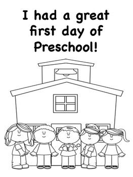 First day of preschool coloring pages preschool coloring pages preschool first day kindergarten first day
