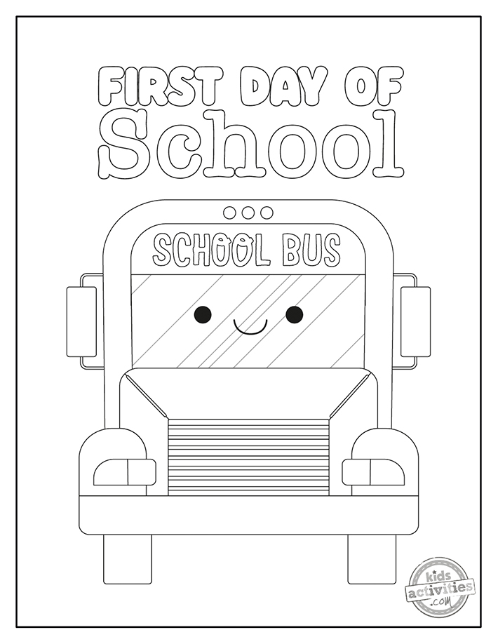Exciting first day of school coloring pages kids activities blog