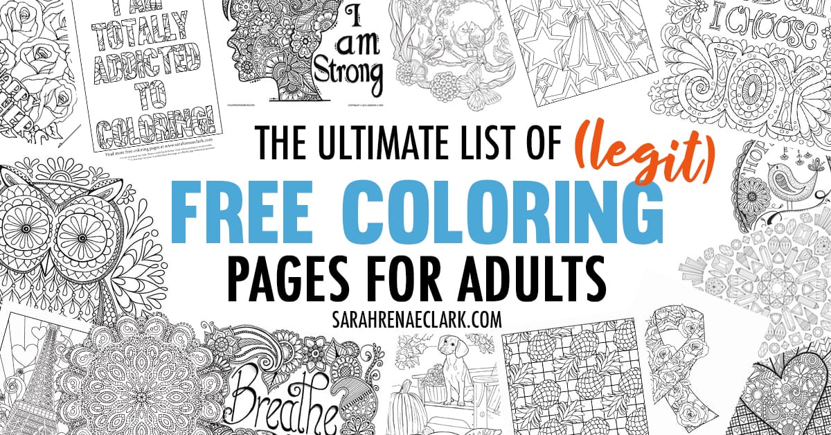 Adult coloring pages sarah renae clark