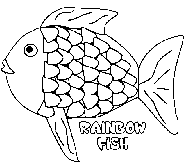 Rainbow fish coloring pages printable for free download