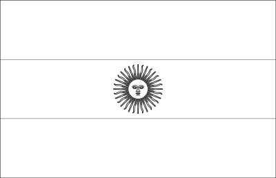 Coloring page for the flag of argentina