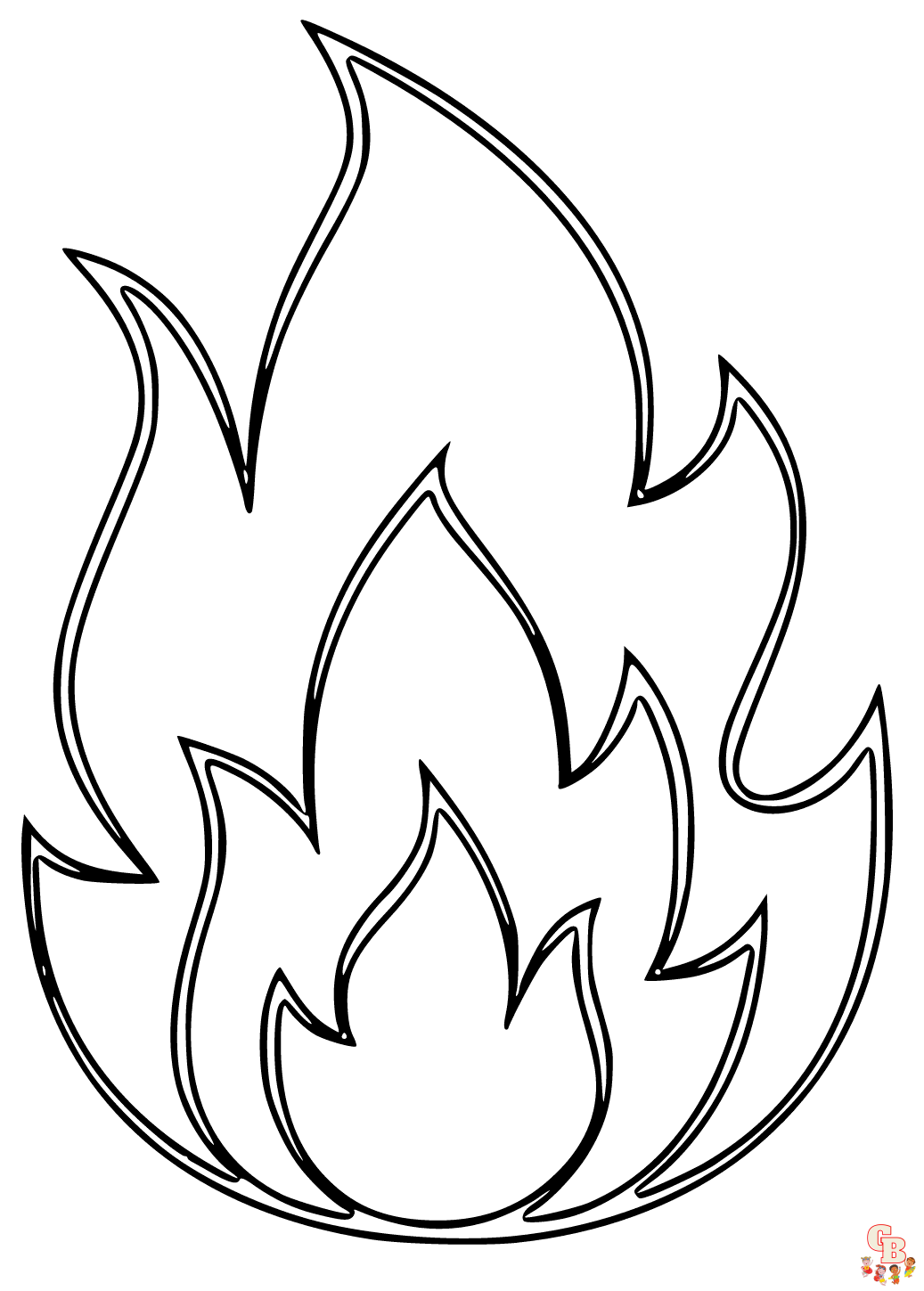 Printable flame coloring pages free for kids and adults