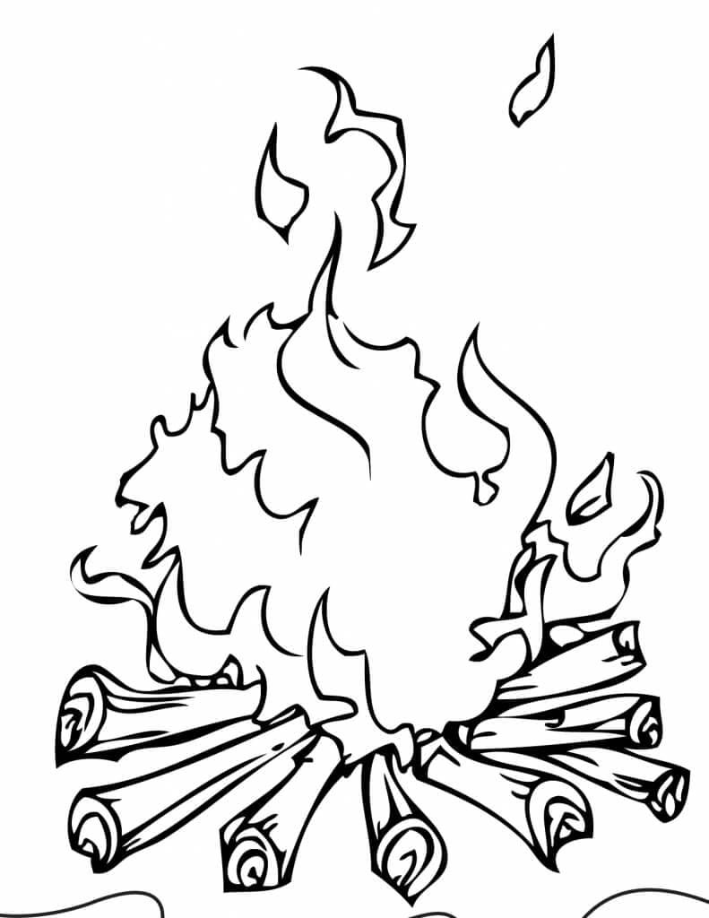 Camp fire coloring page camping coloring pages coloring pages fire art