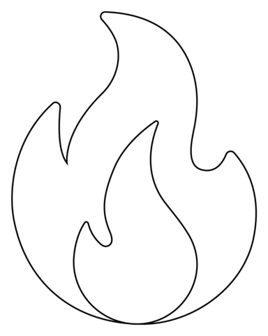 Fire emoji coloring page free printable coloring pages