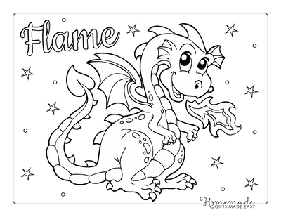 Free dragon coloring pages for kids adults