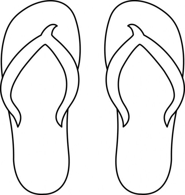 Wonderful photo of flip flop coloring pages