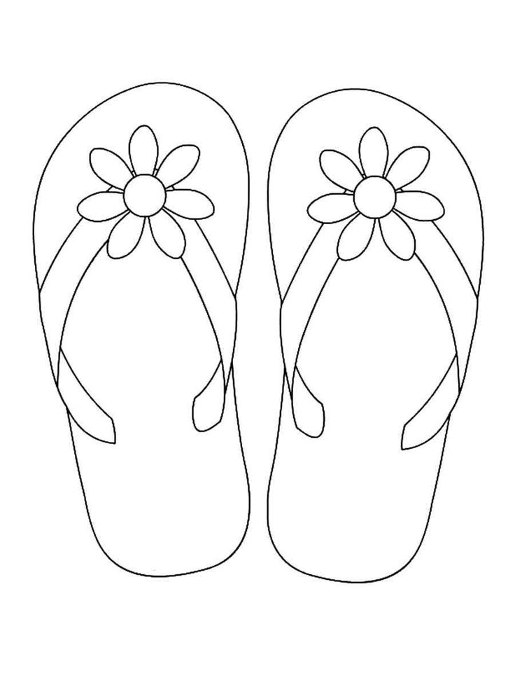 Flip flop coloring pages summer coloring pages flip flop craft fall coloring pages