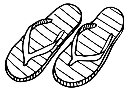 Flip flop coloring pages stock vector illustration and royalty free flip flop coloring pages clipart