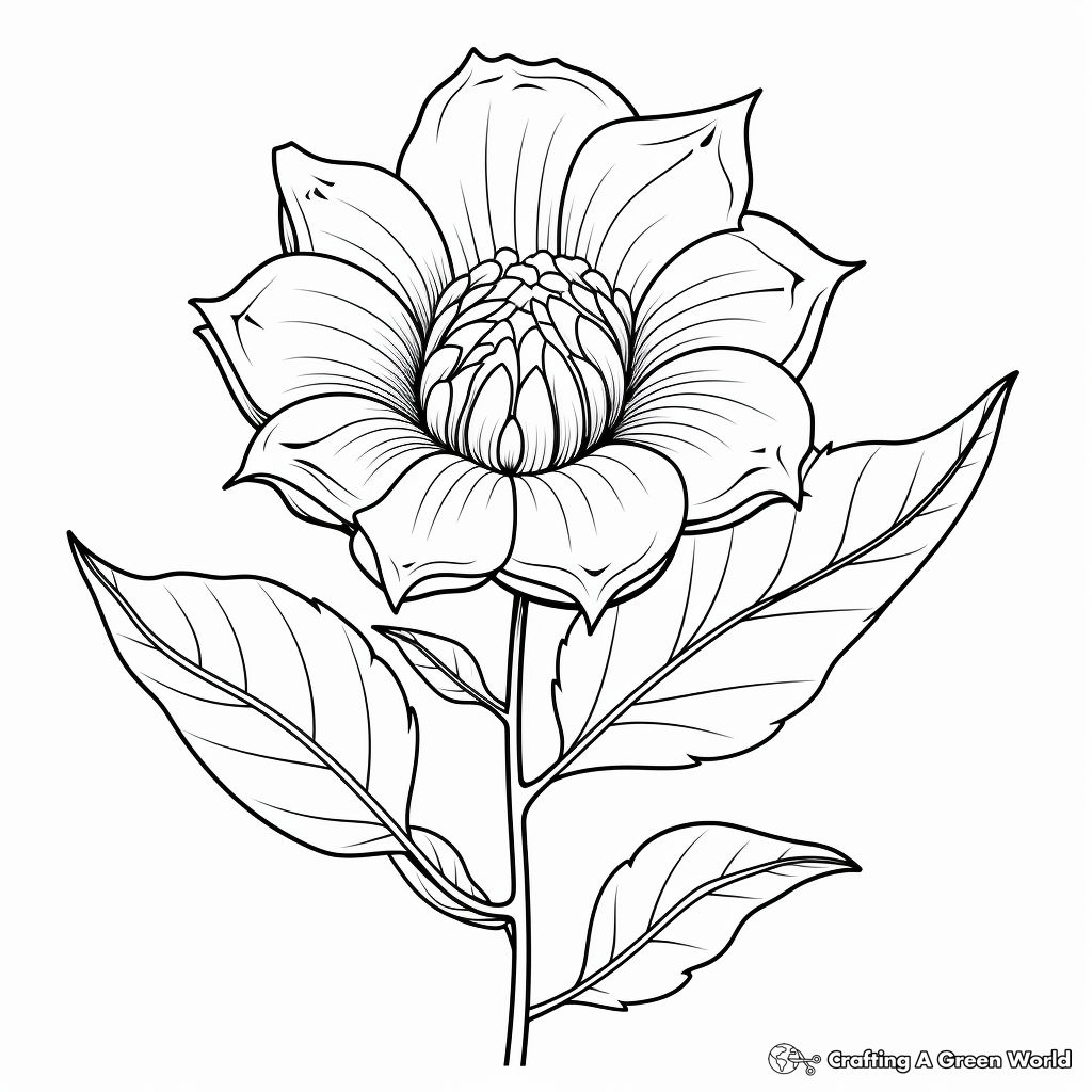 Parts of a flower coloring pages