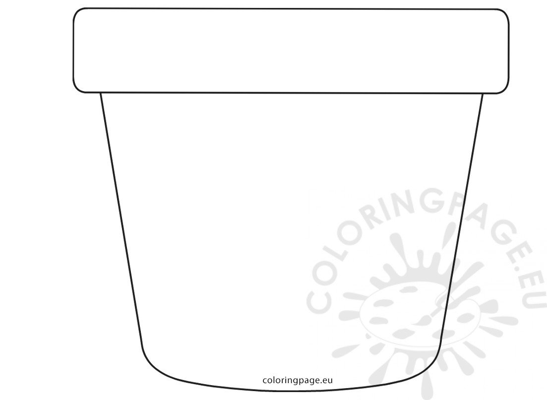 Printable mothers day flower pot template