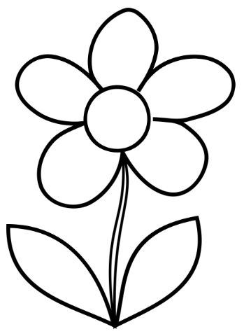 Simple flower coloring page easy for kids flower coloring sheets flower coloring pages printable flower coloring pages