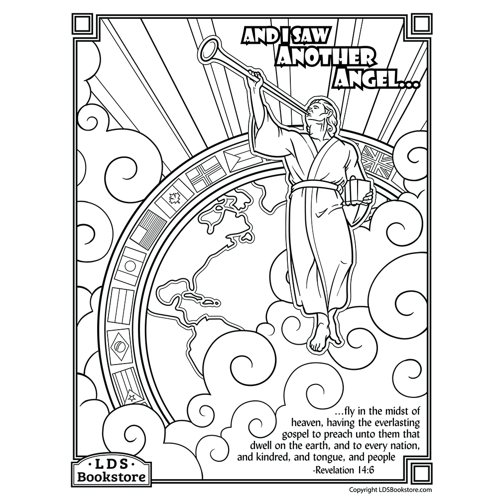 I saw an angel coloring page