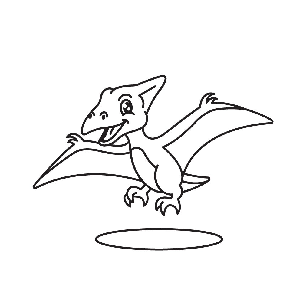 Pterodactyl dinosaur coloring page royalty free stock svg vector and clip art