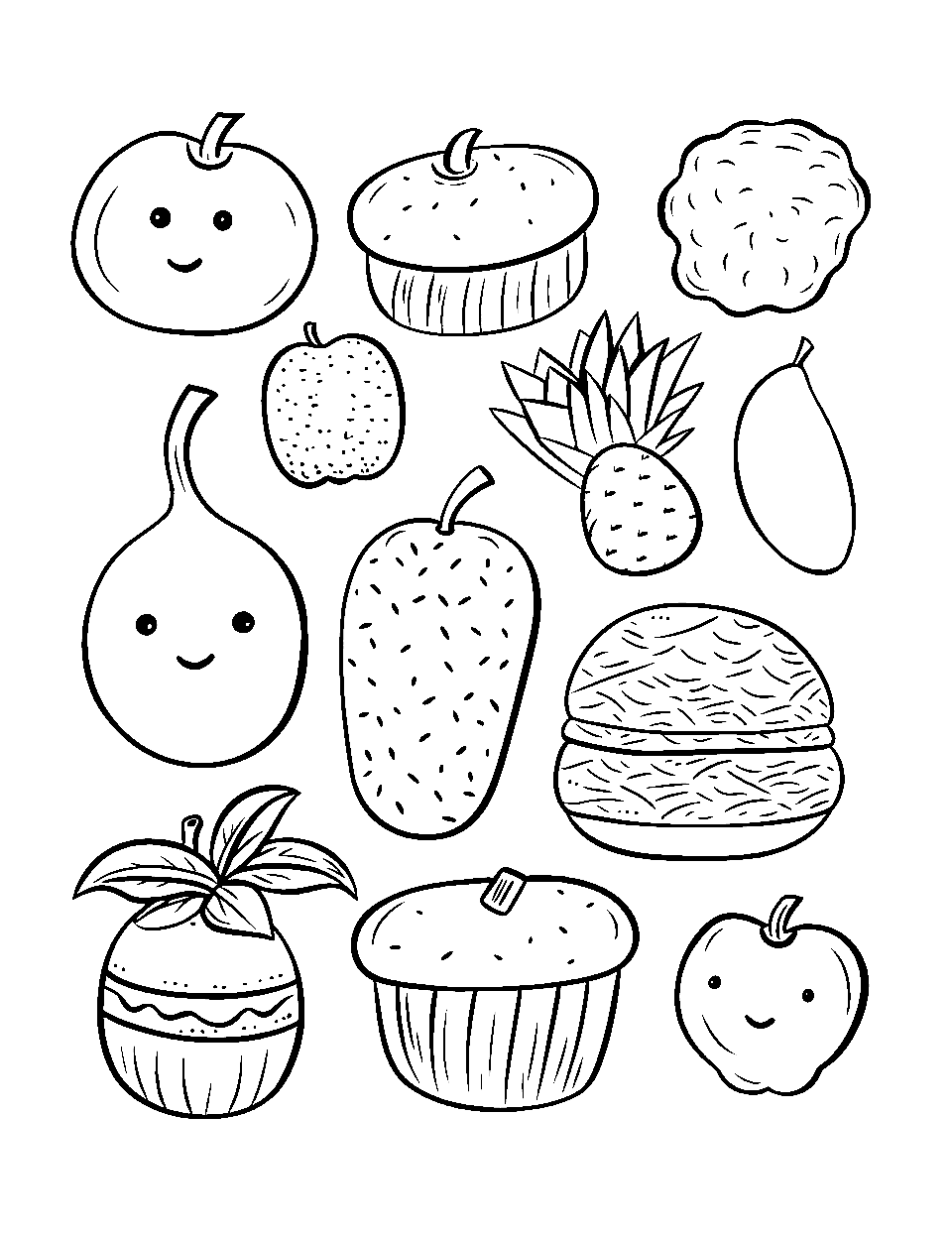 Food coloring pages free printable sheets