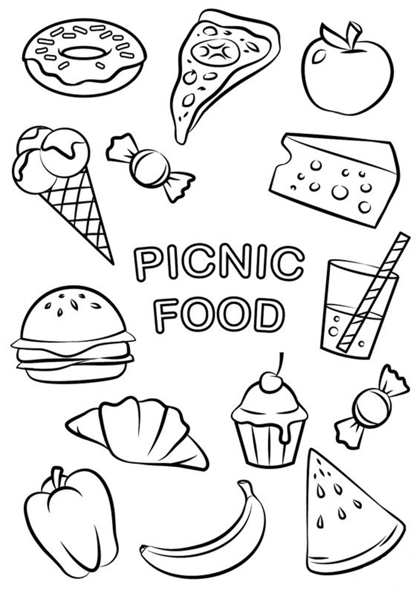 Free easy to print food coloring pages free printable coloring pages coloring pages for kids coloring pages