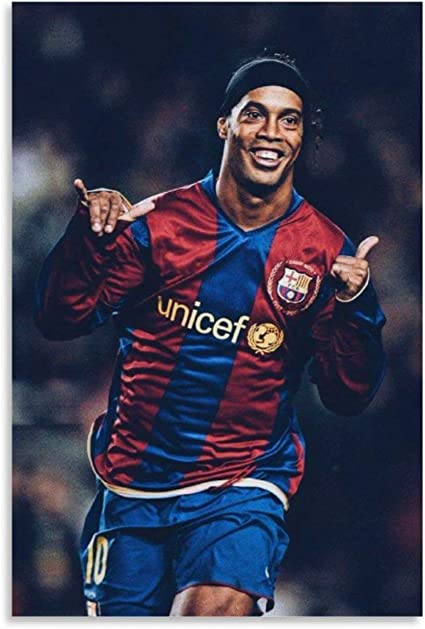 Shadiao ronaldinho wallpaper top famous football player room poster art photo wallpaper poster corative painting canvas wall art living room poster bedroom painting x cm home kitchen