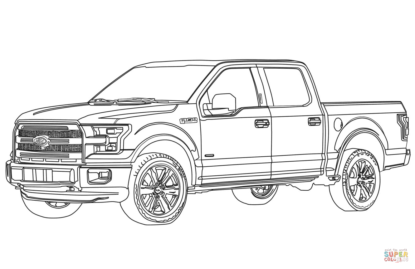 Ford f pickup truck coloring page free printable coloring pages