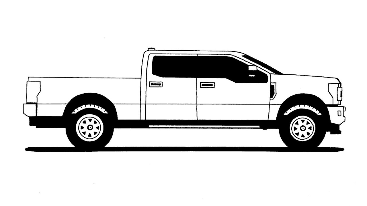 How to draw a ford f