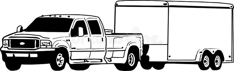 Dually pickup truck and enclosed trailer illustration dually ford pickup truck sponsored affiliate â truck coloring pages pickup trucks truck and trailer