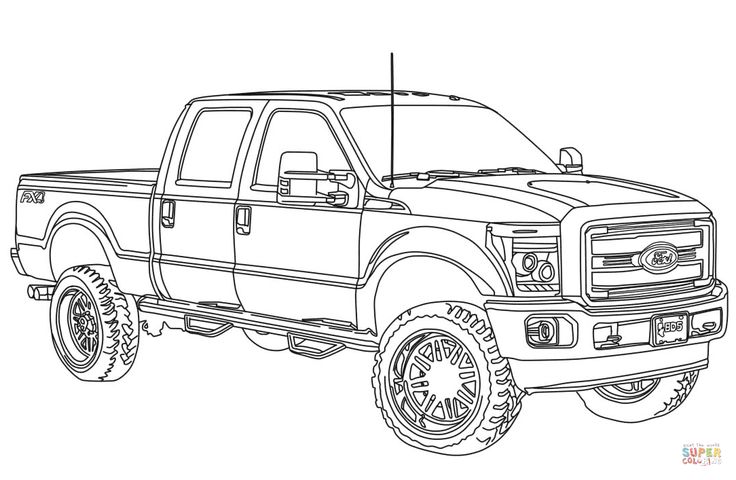 Ford f lifted coloring page free printable coloring pages truck coloring pages coloring pages coloring pictures for kids