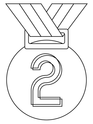 Nd place medal coloring page free printable coloring pages