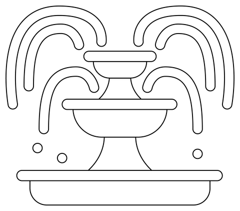 Fountain coloring page free printable coloring pages