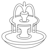 Fountain coloring pages free printable pictures