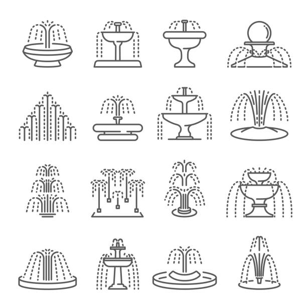 Fountain stock illustrations royalty