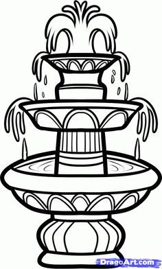 How to draw a fountain water fountain step by step stuff pop culture free online drawing tutorial added by dawn march â fountain water fountain drawings