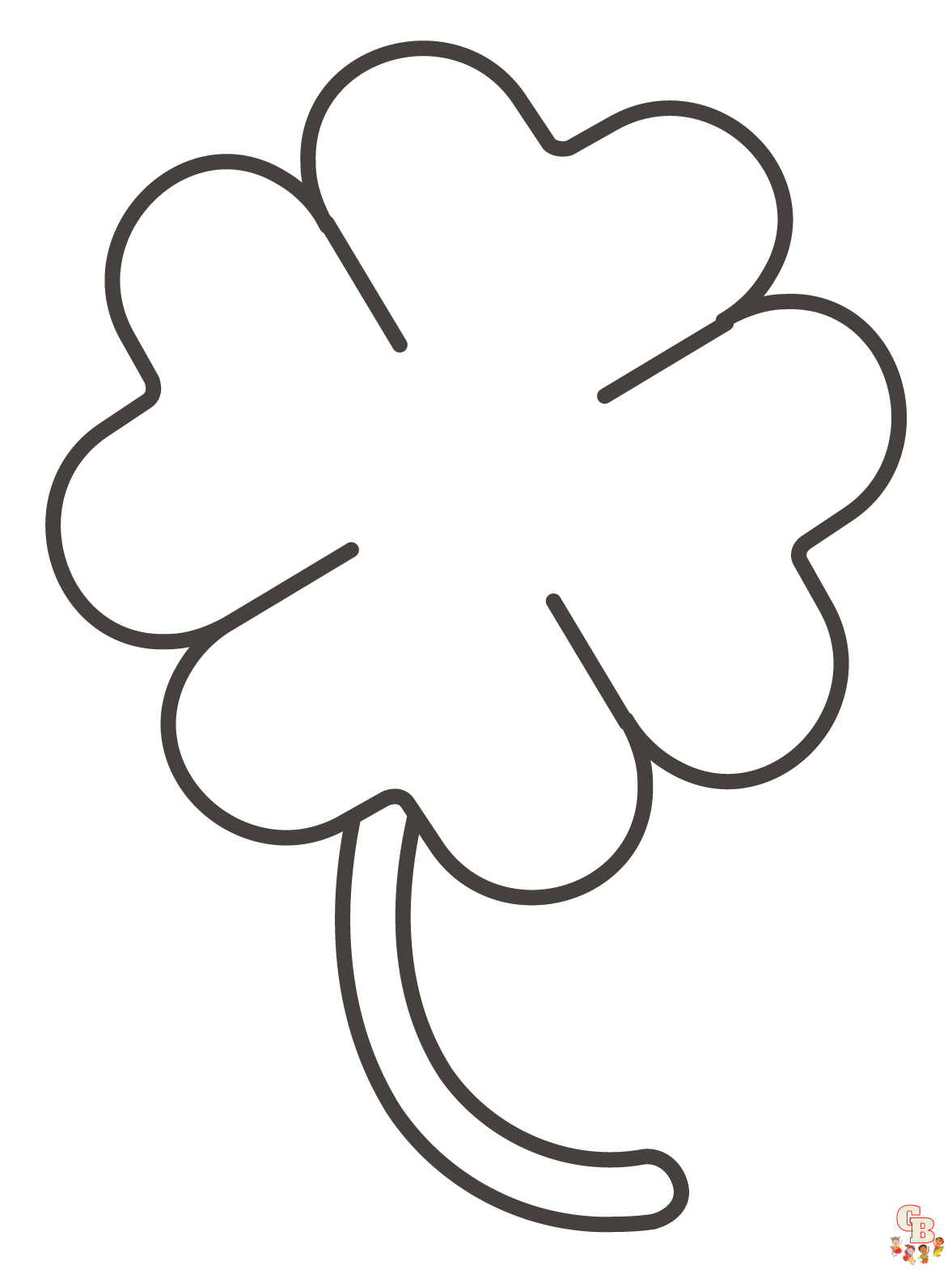 Four leaf clover coloring pages