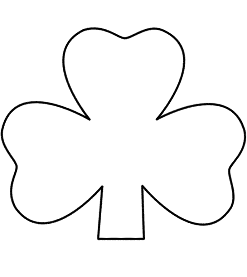 Three leaf clover printable template