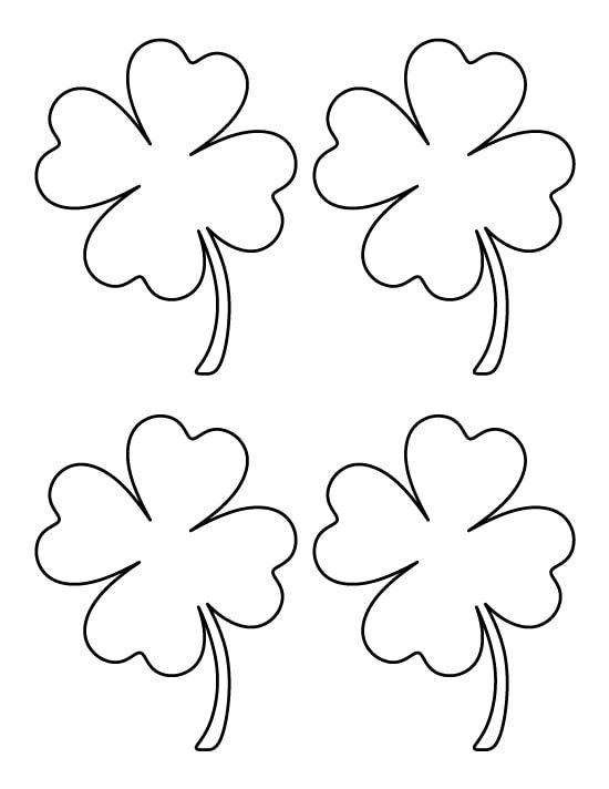 Four leaf clover coloring pages