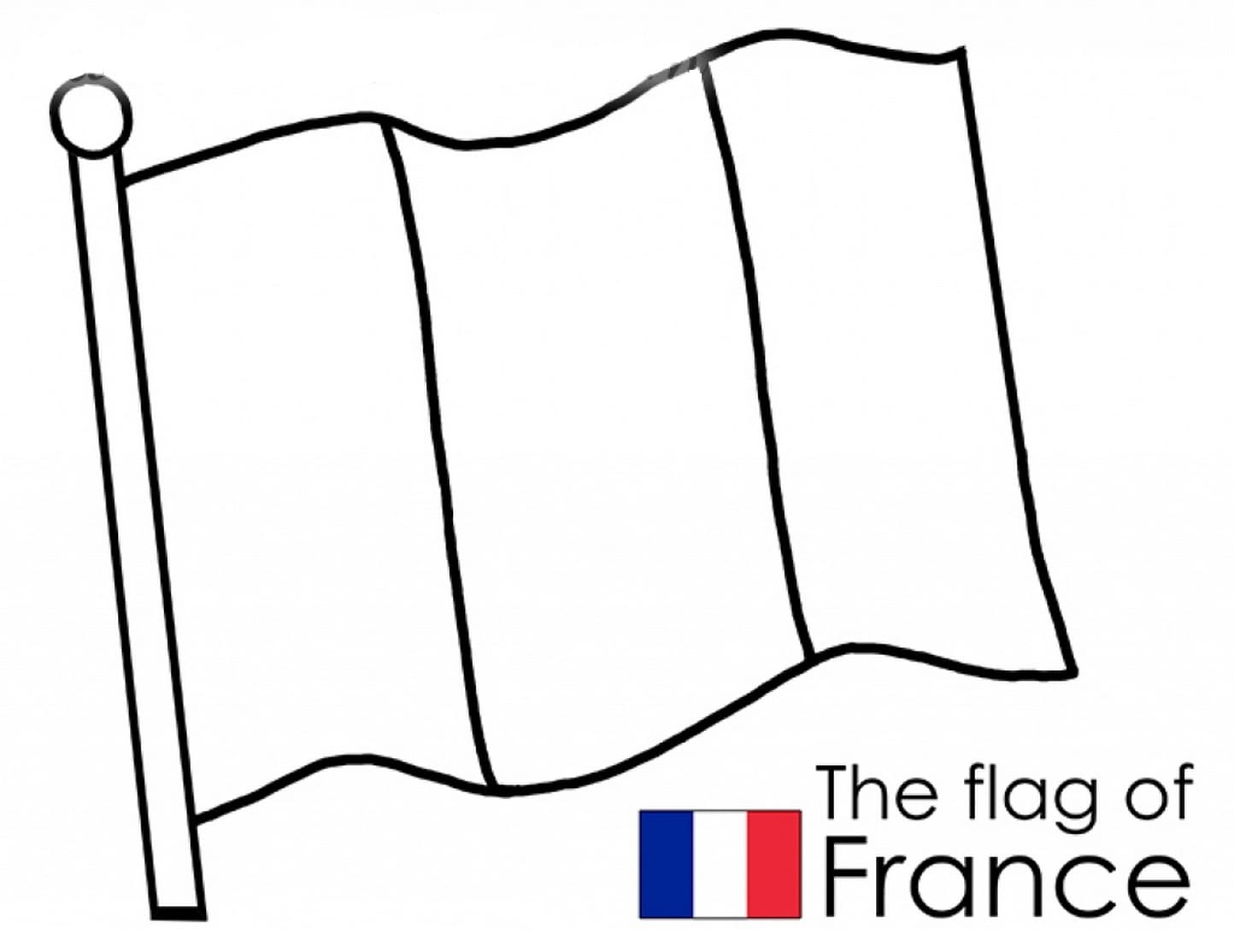 Flag of france coloring pages print for free