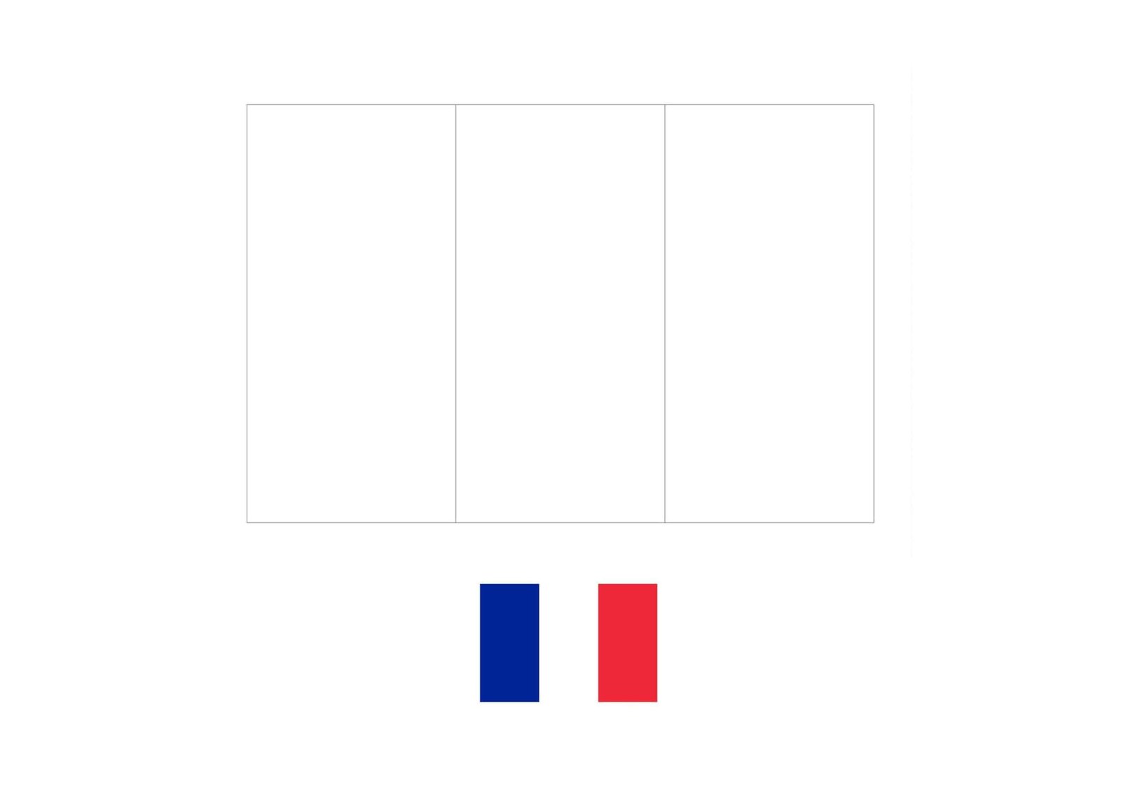 Flag of france coloring page