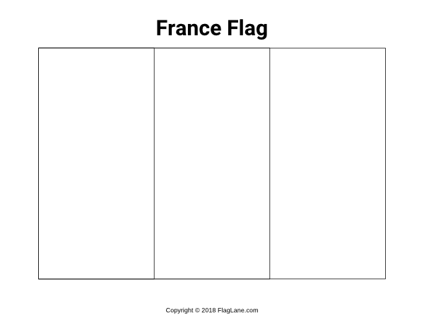 Free france flag coloring page