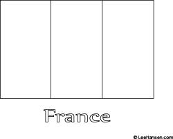 France flag colouring page