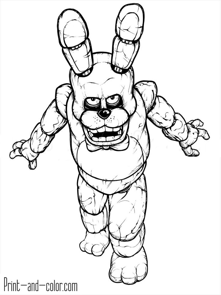 Five nights at freddys coloring pages five nights at freddys coloring pages print and color
