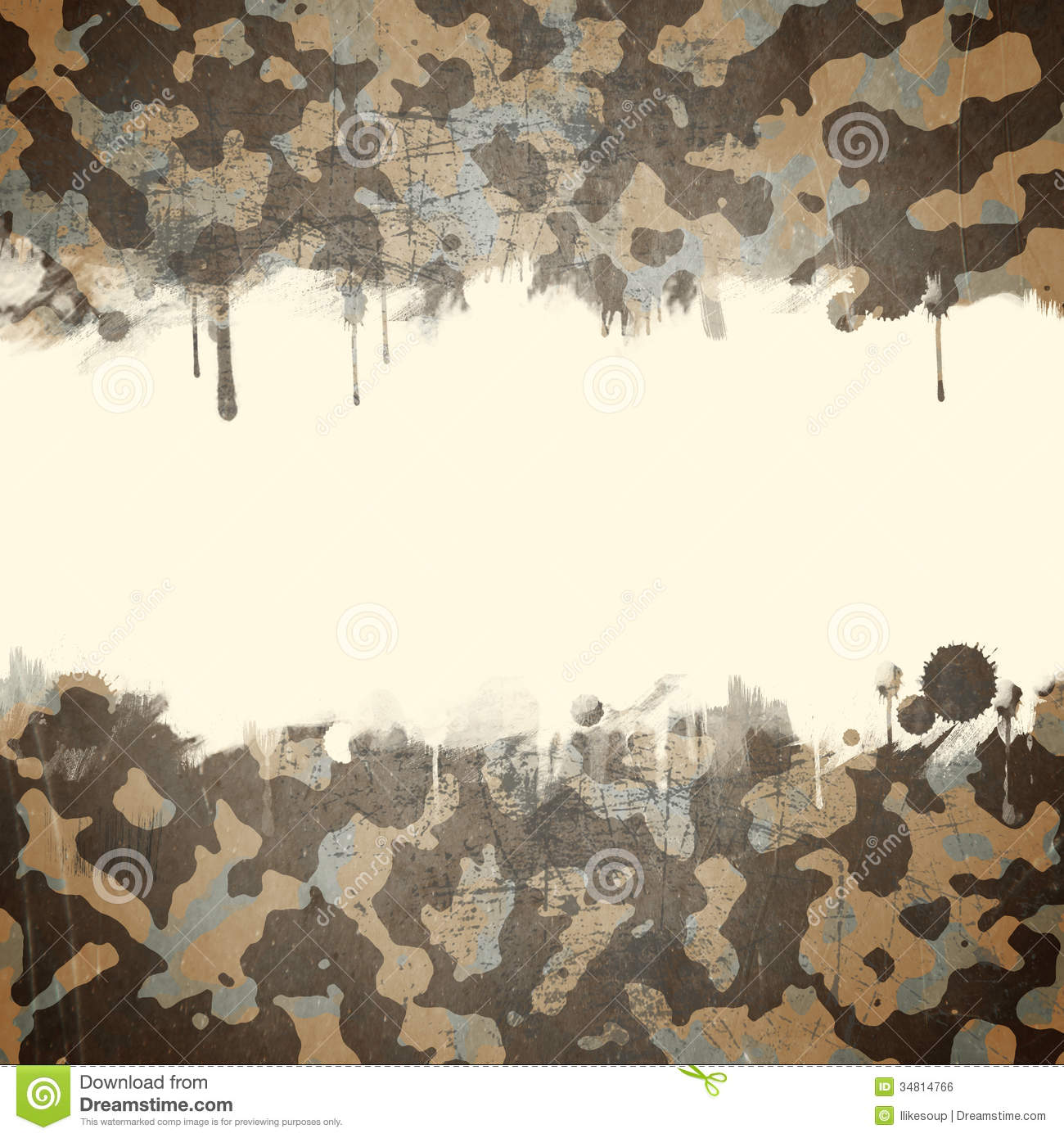 Desert army camouflage background with space for t stock illustration