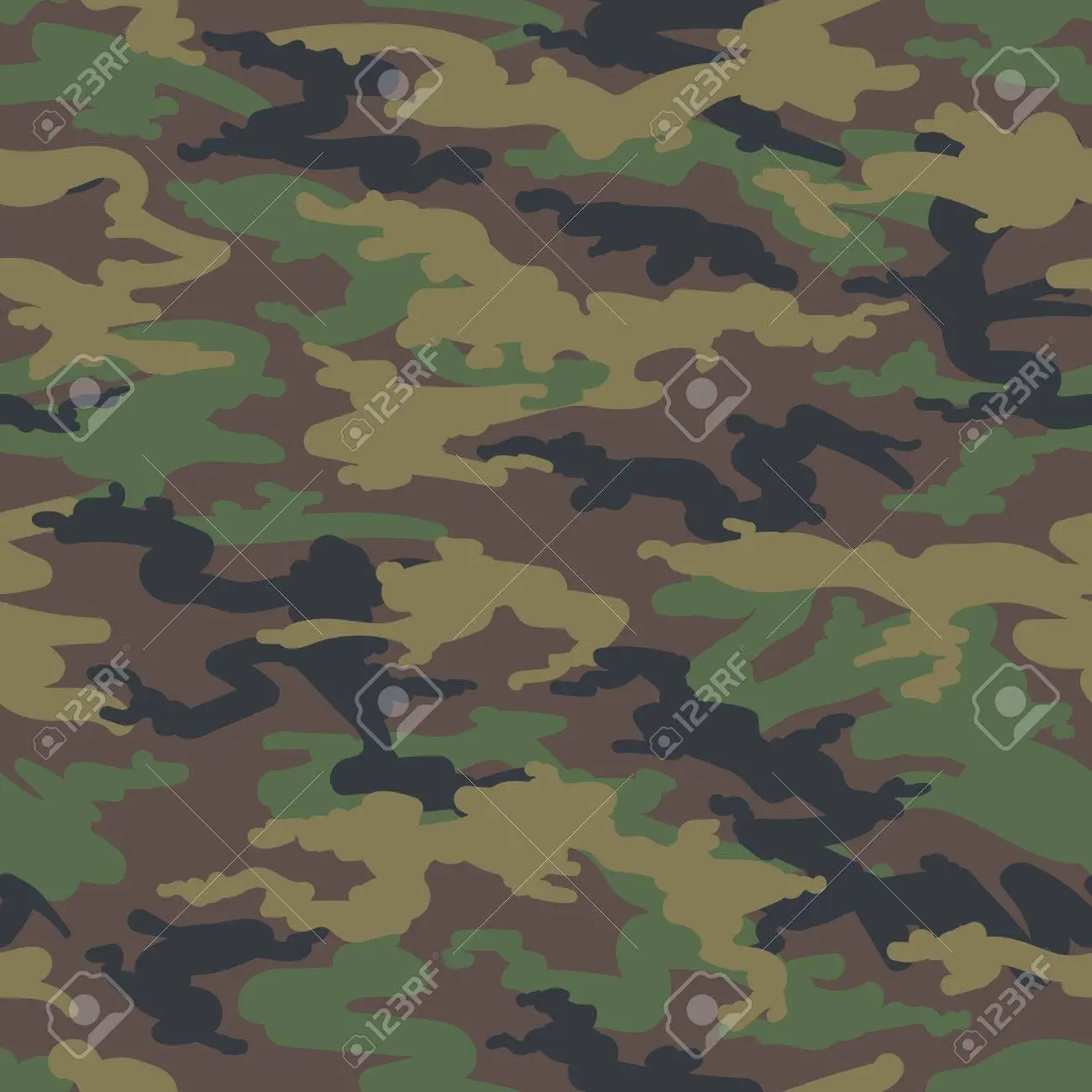 Military army camo background vector woodland hunting camoflauge seamless pattern royalty free svg cliparts vectors and stock illustration image