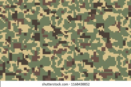 Pixel camo background seamless camouflage pattern stock vector royalty free