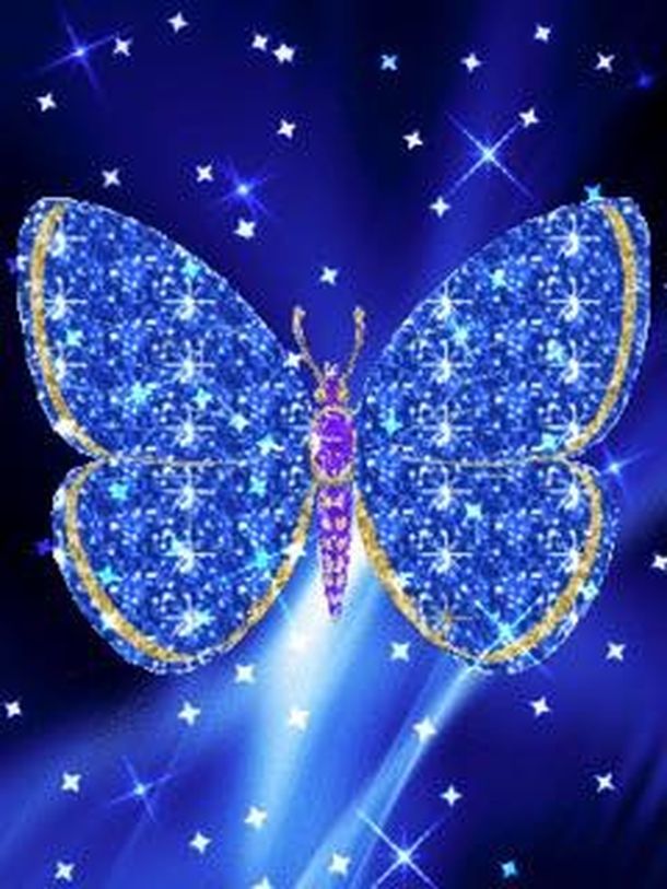 Free vector sparkly butterfly background aesthetic violet border vector animal illustration