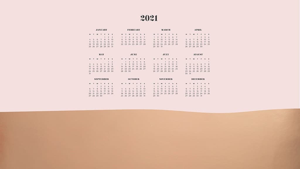 Free wallpaper calendars â cute design options to choose from
