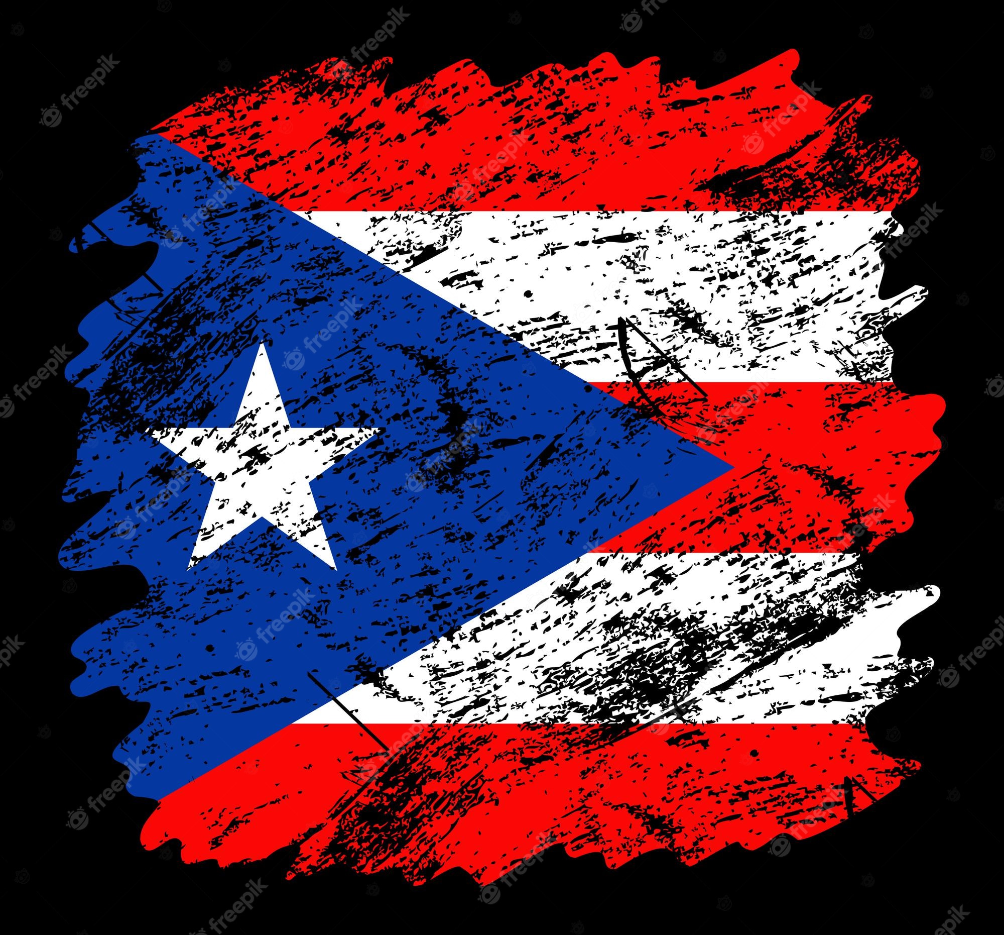 Premium vector puerto rico flag grunge brush background old brush flag vector illustration abstract concept of national background