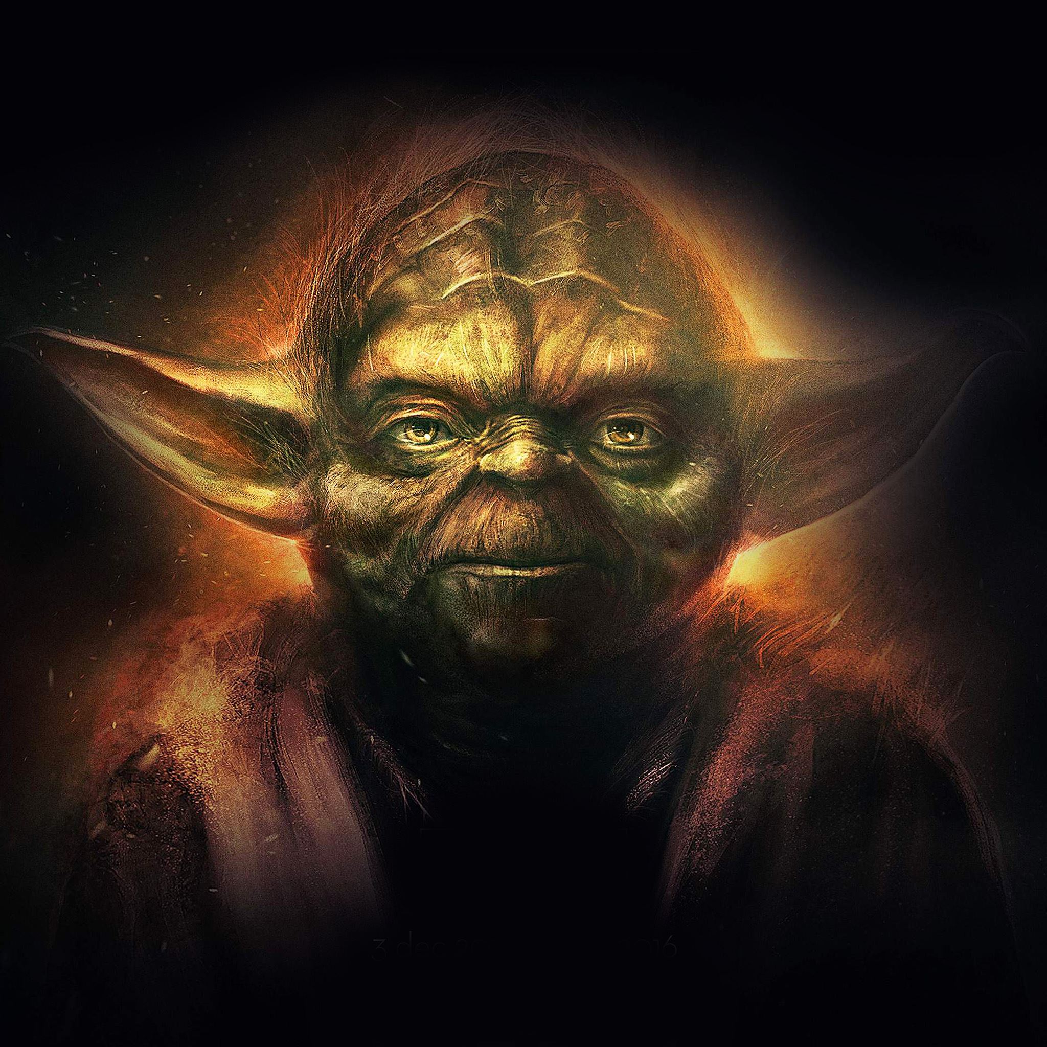Yoda starwars art dark illlust film poster ipad air wallpapers free download