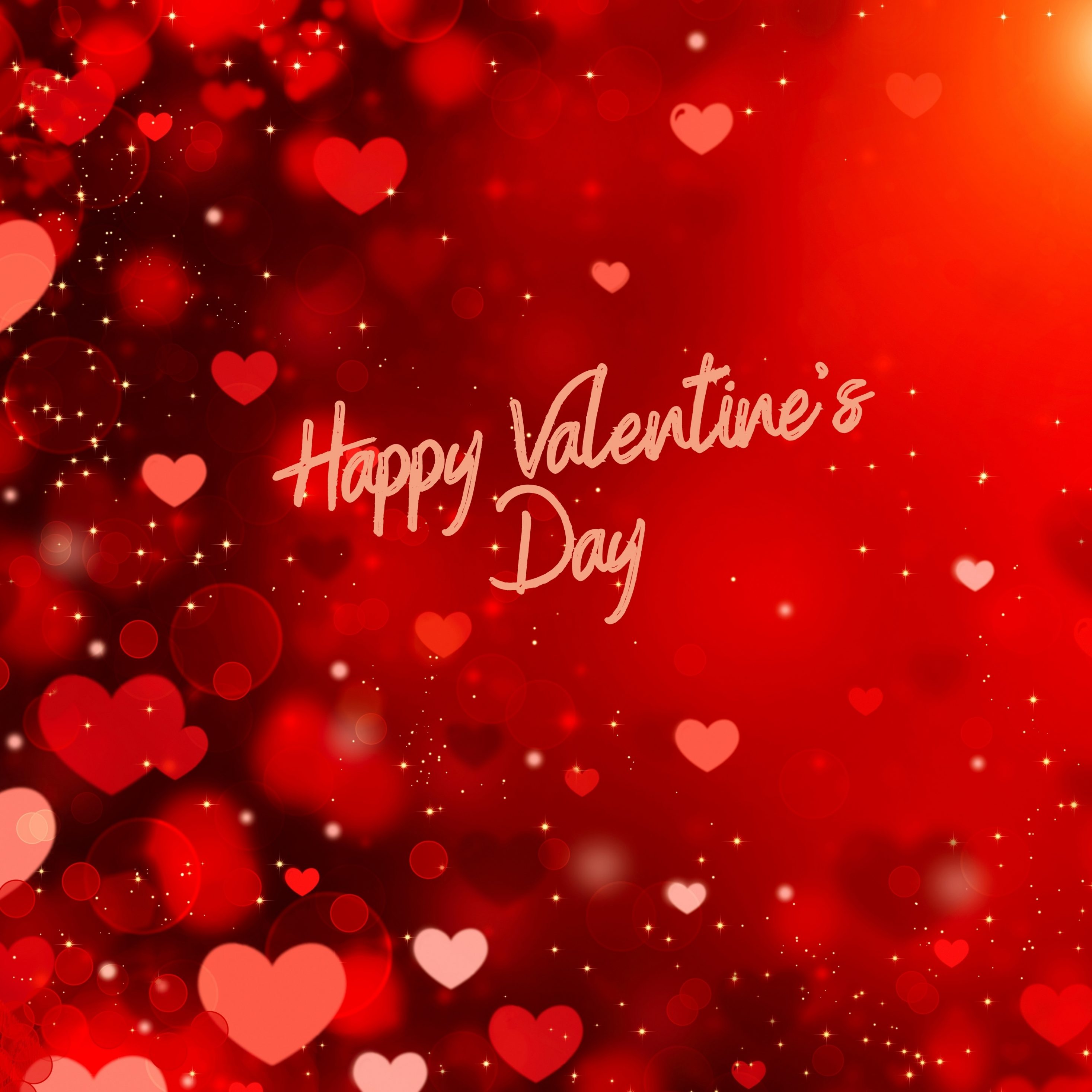 Happy valentines day love hearts background ipad wallpaper