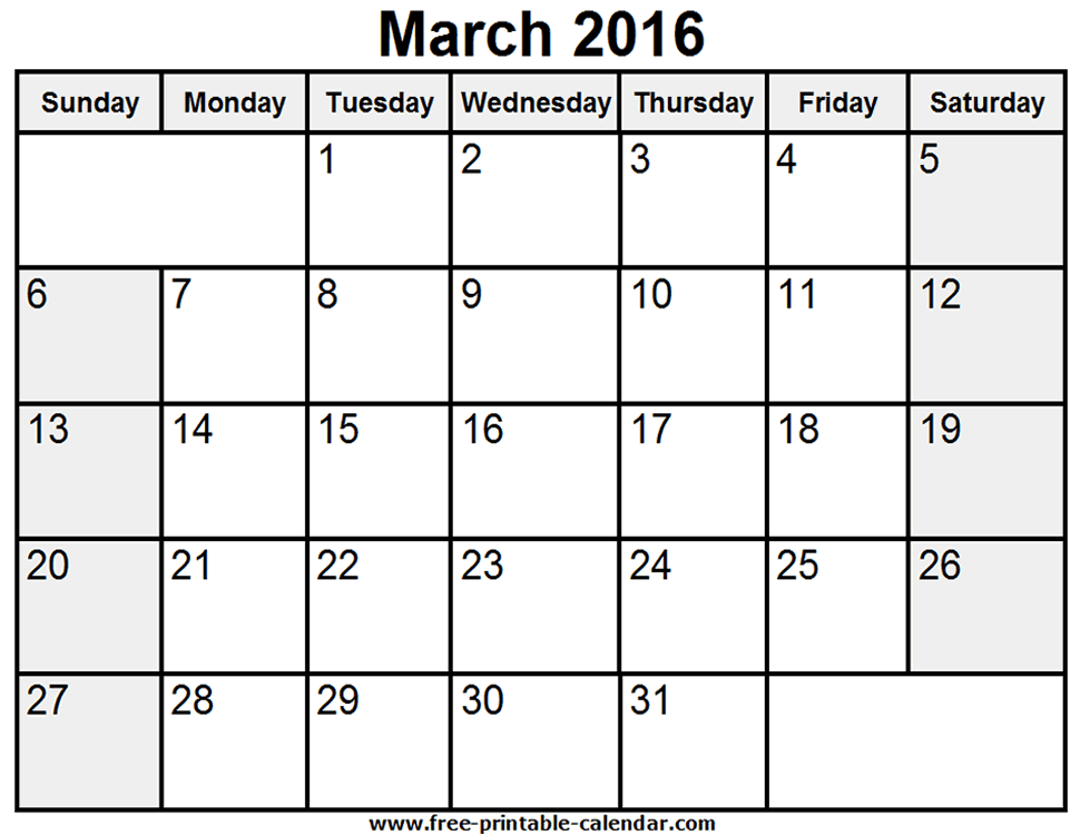 March, 2016