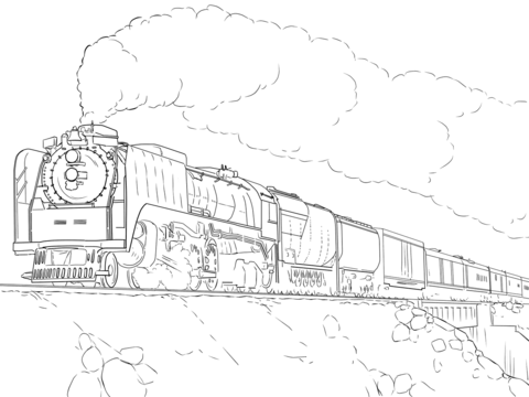 Union pacific train coloring page free printable coloring pages