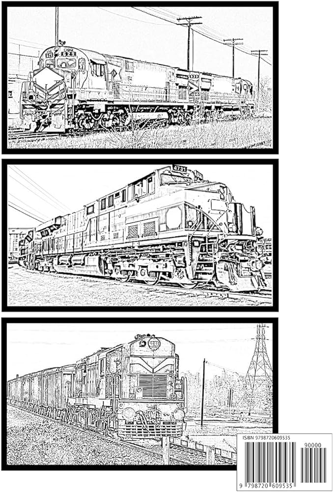 Cargo trains coloring book for adults colouring books grayscale coloring pages of cargo lootives gift for rail lovers stress relief and relaxation for teens adults and seniors mccarthy alex